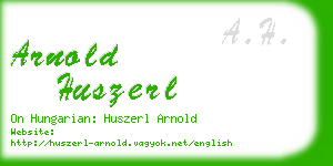 arnold huszerl business card